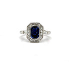 Ogden Of Harrogate Blue A Sapphire and Diamond Cluster Ring,