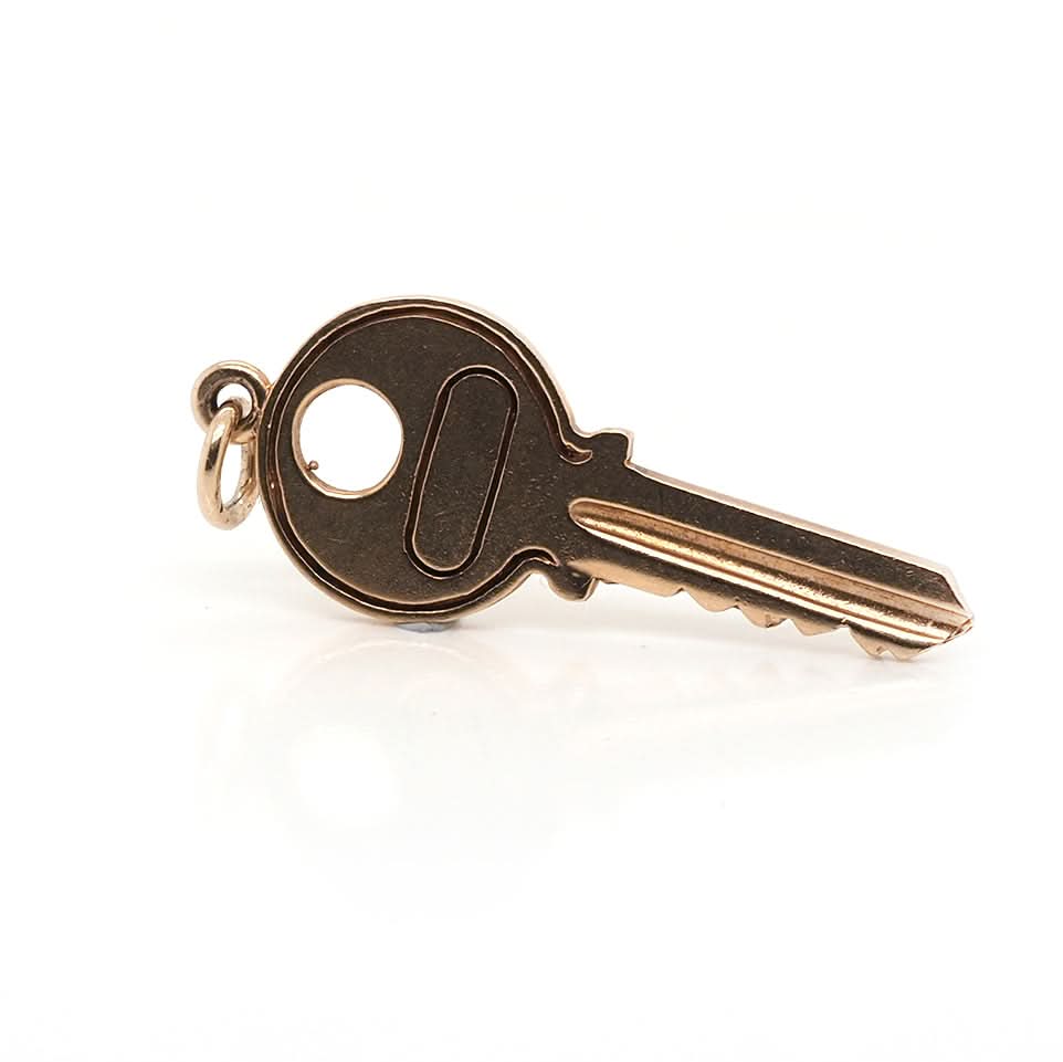 Ogden Of Harrogate Designer Jewellery 9ct Gold Key Charm