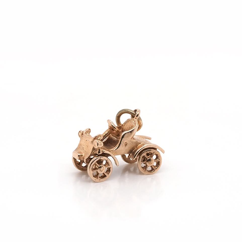 Ogden Of Harrogate Designer Jewellery 9ct Gold Vintage Car Charm