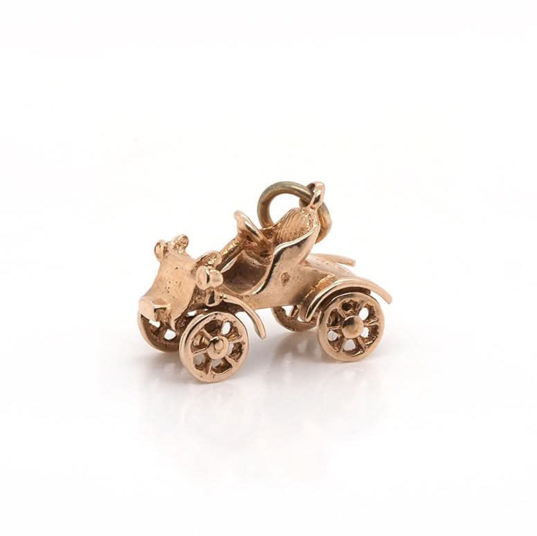 Ogden Of Harrogate Designer Jewellery 9ct Gold Vintage Car Charm