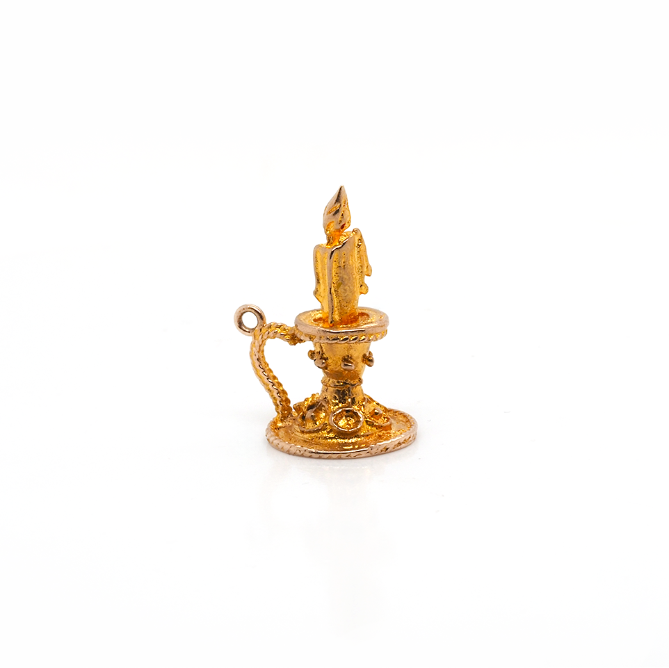 Ogden Of Harrogate Designer Jewellery 9ct Yellow Gold Candlestick Charm