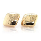 Ogden of Harrogate Jewellery 14ct Yellow Gold Square Hammered Stud Earrings, c.1960