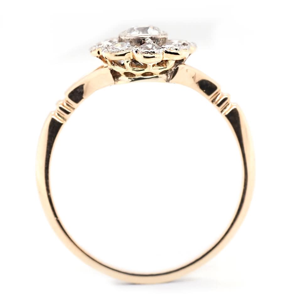 Ogden of Harrogate Jewellery 15ct Yellow Gold Diamond Cluster Ring