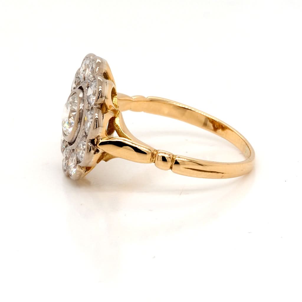 Ogden of Harrogate Jewellery 18ct Gold & Diamond Flower Cluster Ring, 1.70cts