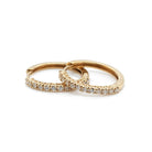 Ogden of Harrogate Jewellery 18ct Gold Diamond Hinged Huggie Earrings