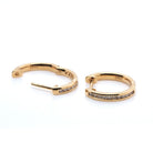 Ogden of Harrogate Jewellery 18ct Gold Diamond Small Hinged Huggie Earrings