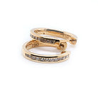 Ogden of Harrogate Jewellery 18ct Gold Diamond Small Hinged Huggie Earrings