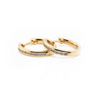 Ogden of Harrogate Jewellery 18ct Gold Diamond Small Hinged Huggie Earrings