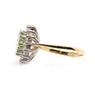 Ogden of Harrogate Jewellery 18ct Gold Oval Peridot and Diamond Cluster Ring