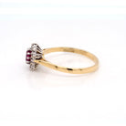 Ogden of Harrogate Jewellery 18ct Gold Ruby and Diamond Vintage Cluster Ring