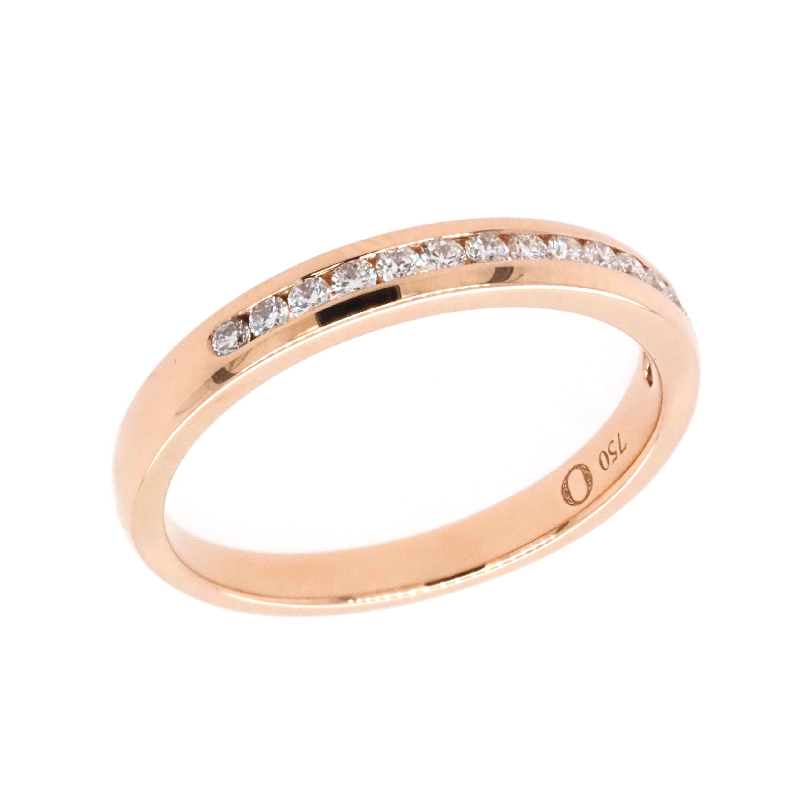 Ogden of Harrogate Jewellery 18ct Rose Gold Diamond Half Eternity Ring