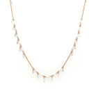 Ogden of Harrogate Jewellery 18ct Rose Gold Diamond-Set Fine Chain Necklace