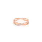 Ogden of Harrogate Jewellery 18ct Rose Gold Diamond-Set Wavy Ring