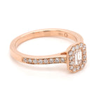 Ogden of Harrogate Jewellery 18ct Rose Gold Emerald-Cut Diamond Cluster Ring