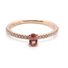 Ogden of Harrogate Jewellery 18ct Rose Gold Oval Pink Tourmaline Ring