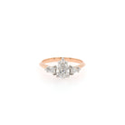 Ogden of Harrogate Jewellery 18ct Rose Gold Pear-Cut Diamond and Tapered Baguette Three-Stone Ring