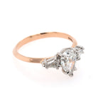 Ogden of Harrogate Jewellery 18ct Rose Gold Pear-Cut Diamond and Tapered Baguette Three-Stone Ring