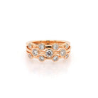 Ogden of Harrogate Jewellery 18ct Rose Gold Three-Band Collet-Set Diamond Ring