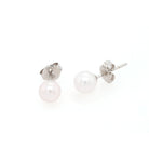 Ogden of Harrogate Jewellery 18ct White Gold 5mm Akoya Pearl Studs