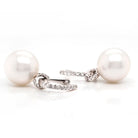 Ogden of Harrogate Jewellery 18ct White Gold Akoya Pearl Earrings with Detachable Diamond-Set Hoops