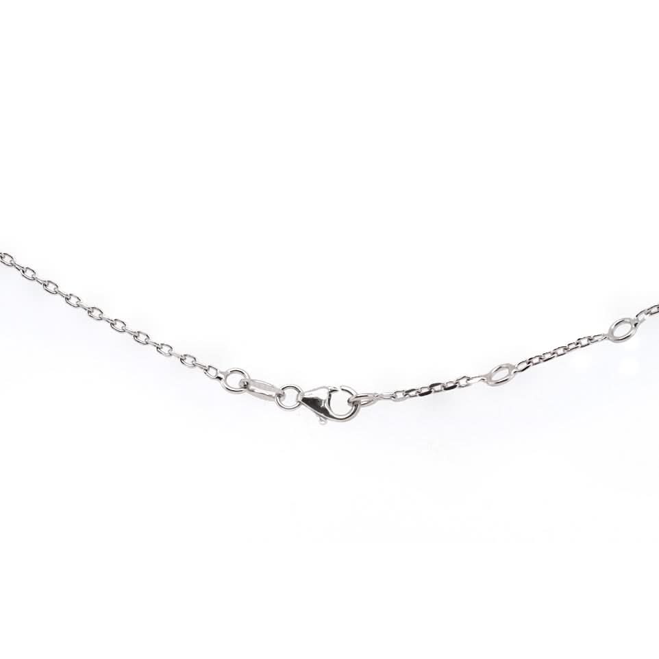 Ogden of Harrogate Jewellery 18ct White Gold Blue Topaz & Diamond Cluster Chain Bracelet