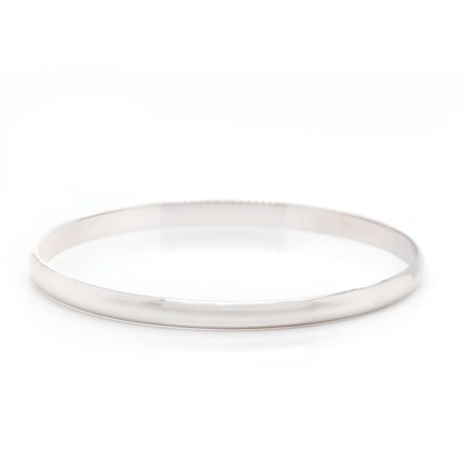Ogden of Harrogate Jewellery 18ct White Gold D-Shape Slave Bangle