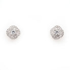 Ogden of Harrogate Jewellery 18ct White Gold Diamond Cluster Earrings