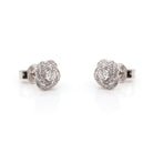 Ogden of Harrogate Jewellery 18ct White Gold Diamond Cluster Earrings