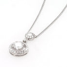 Ogden of Harrogate Jewellery 18ct White Gold Diamond Drop Halo Pendant