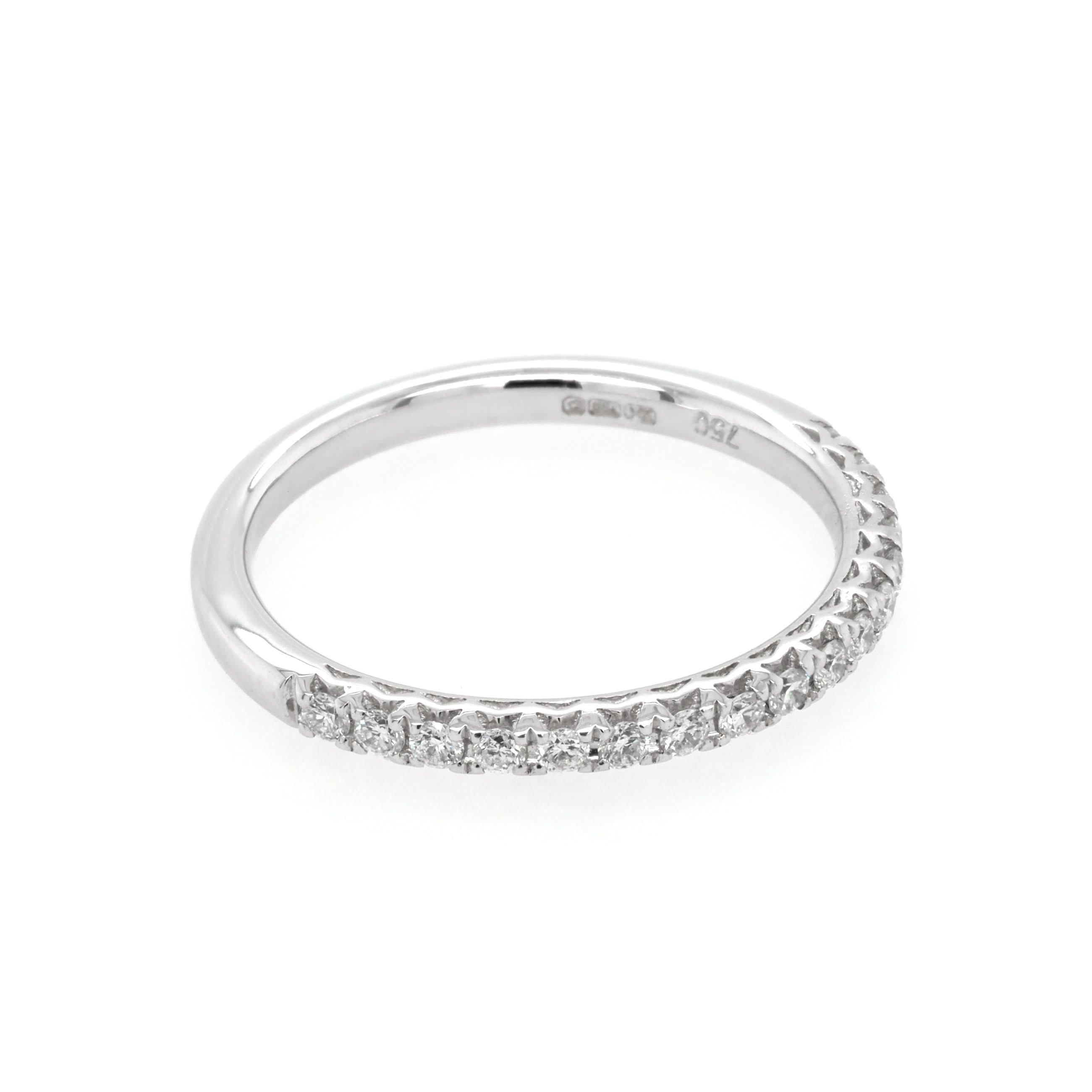 Ogden of Harrogate Jewellery 18ct White Gold Diamond Half Eternity Ring, 0.25ct