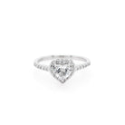 Ogden of Harrogate Jewellery 18ct White Gold Diamond Heart Halo Ring