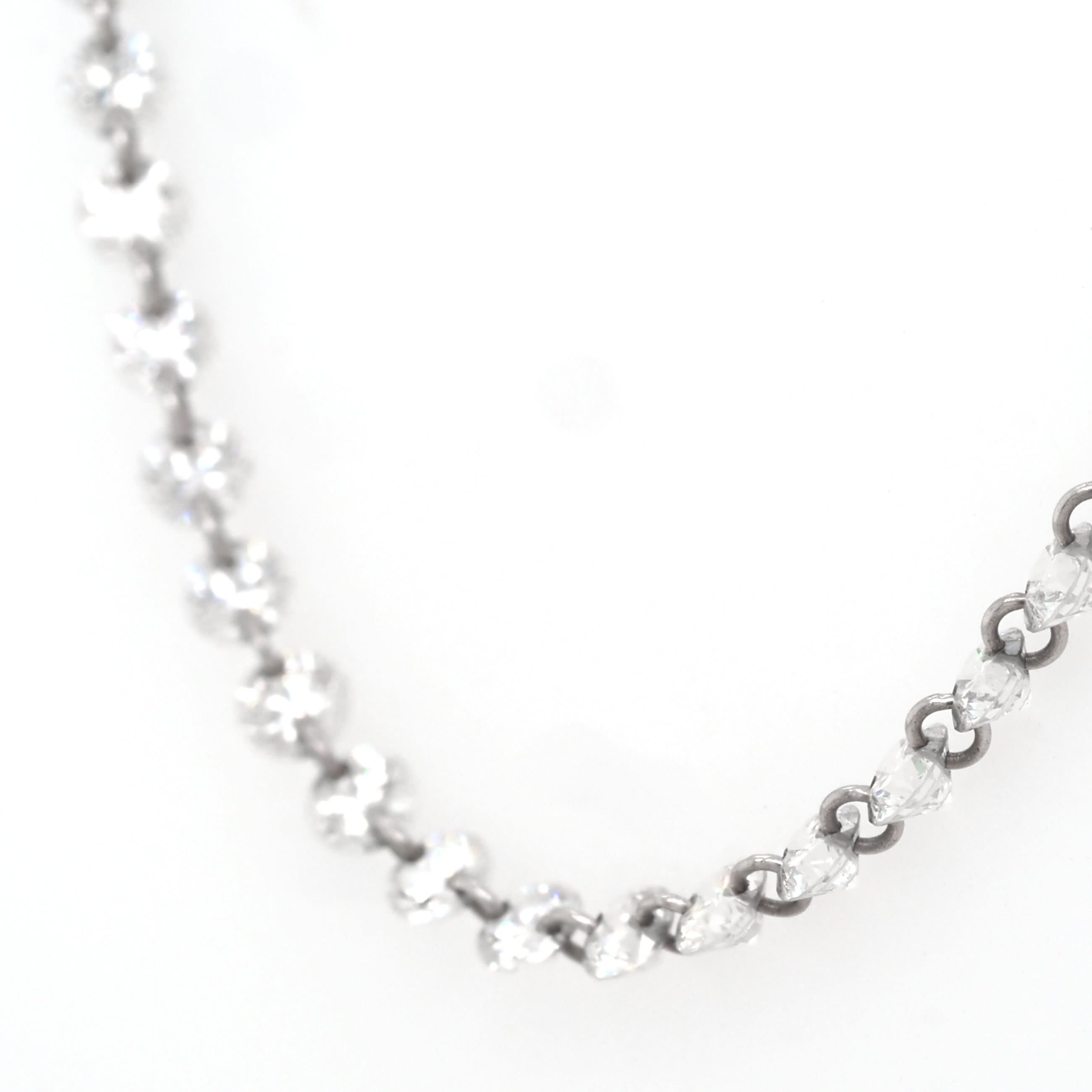 Ogden of Harrogate Jewellery 18ct White Gold Diamond-Link Fine Chain Necklace