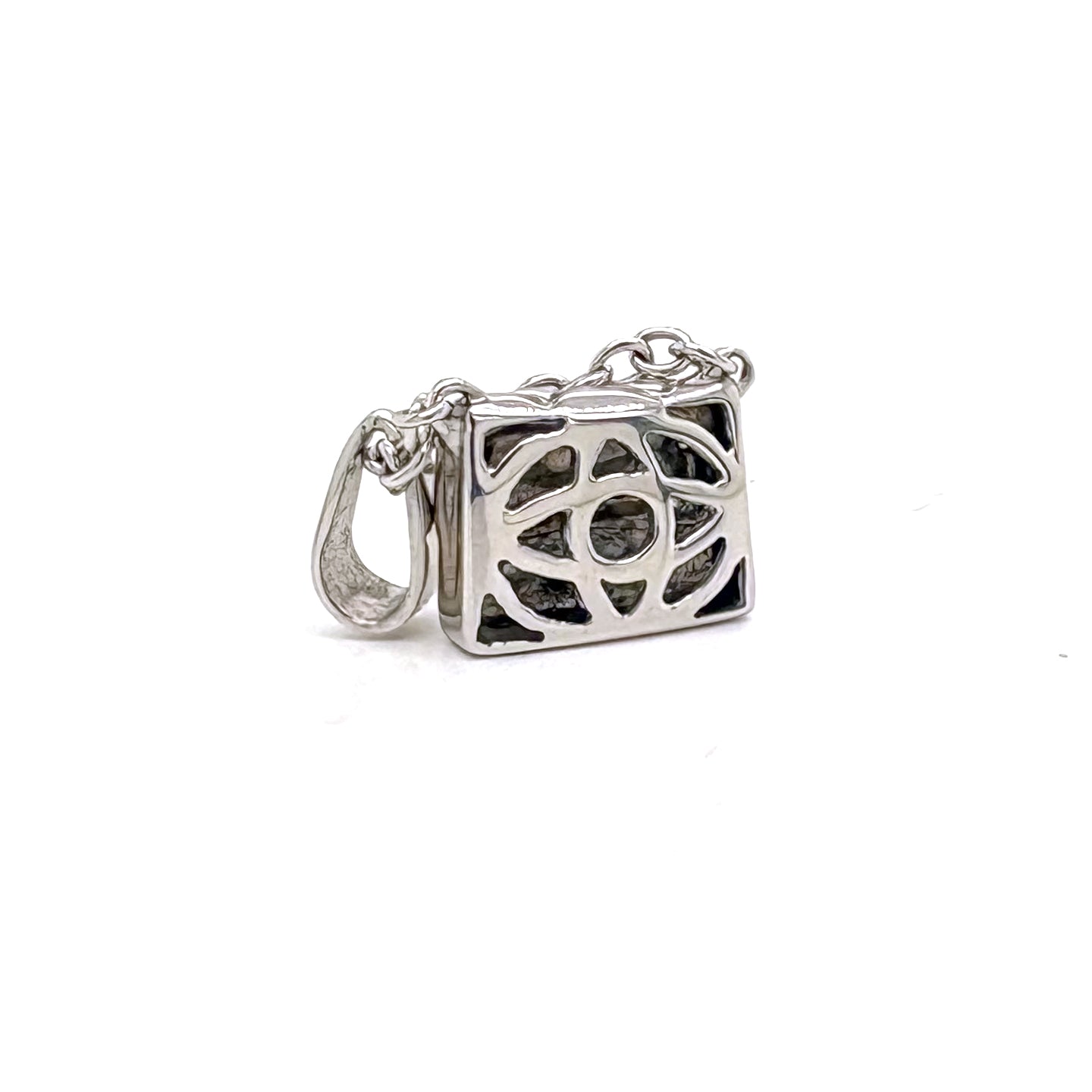 Ogden Of Harrogate Jewellery 18ct white gold Diamond Set CHANEL Handbag Charm