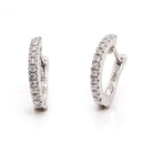 Ogden of Harrogate Jewellery 18ct White Gold Diamond Set Delicate Huggie Earrings