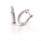 Ogden of Harrogate Jewellery 18ct White Gold Diamond Set Delicate Huggie Earrings