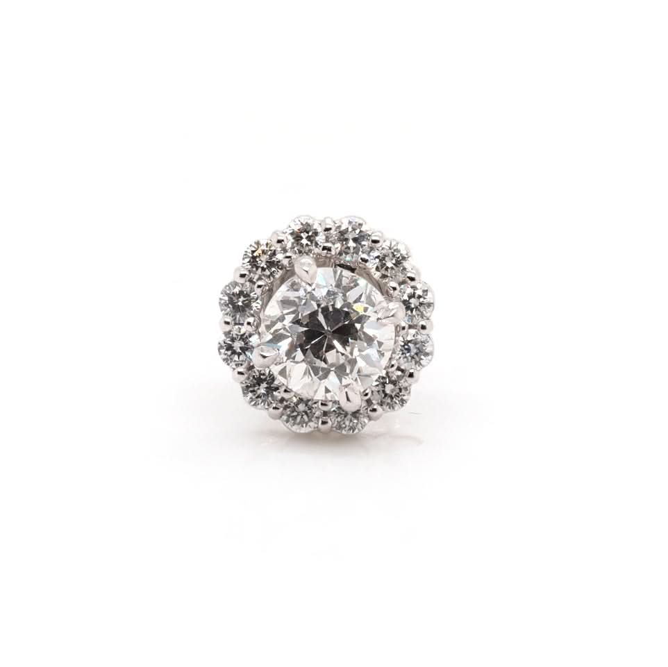 Ogden of Harrogate Jewellery 18ct White Gold Diamond Set Earring Collar Surrounds