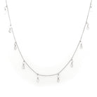 Ogden of Harrogate Jewellery 18ct White Gold Diamond-Set Fine Chain Necklace