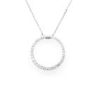 Ogden of Harrogate Jewellery 18ct White Gold Diamond-Set Graduated Circle Pendant