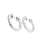 Ogden of Harrogate Jewellery 18ct White Gold Diamond-Set Hinged Hoop Earrings