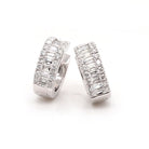 Ogden of Harrogate Jewellery 18ct White Gold Diamond Set Huggie Earrings