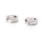 Ogden of Harrogate Jewellery 18ct White Gold Diamond Set Huggie Earrings