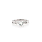 Ogden of Harrogate Jewellery 18ct White Gold Diamond Solitaire Twist Ring