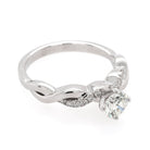 Ogden of Harrogate Jewellery 18ct White Gold Diamond Solitaire Twist Ring