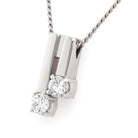 Ogden of Harrogate Jewellery 18ct White Gold Dual-Bar Diamond-Set Pendant