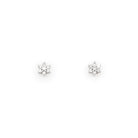 Ogden of Harrogate Jewellery 18ct White Gold Floral Diamond Stud Earrings