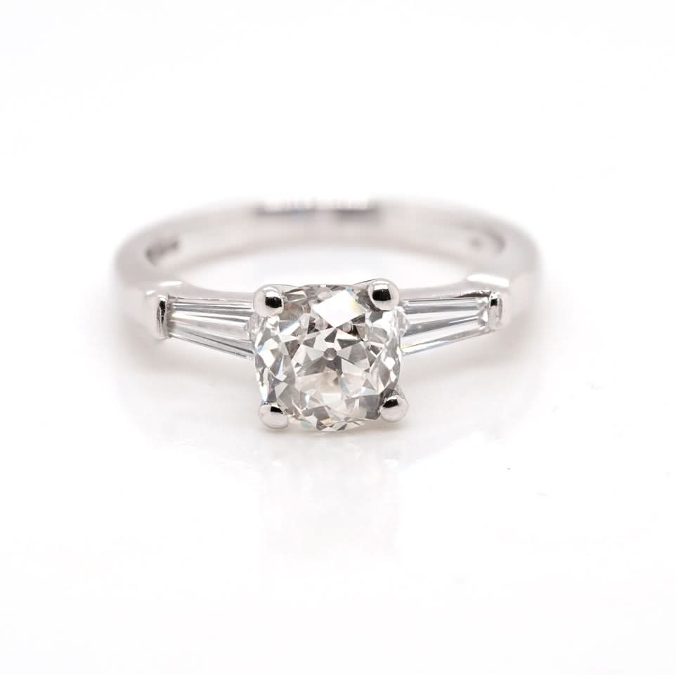 Ogden of Harrogate Jewellery 18ct White Gold Old Brilliant-Cut Diamond Ring