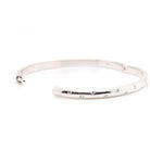 Ogden Of Harrogate Jewellery 18ct White Gold Oval Hinged Diamond-Set Bangle