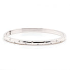Ogden Of Harrogate Jewellery 18ct White Gold Oval Hinged Diamond-Set Bangle