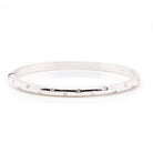 Ogden Of Harrogate Jewellery 18ct White Gold Oval Hinged Diamond-Set Bangle