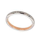 Ogden of Harrogate Jewellery 18ct White Gold Patterned Wedding Band, c.1930s
